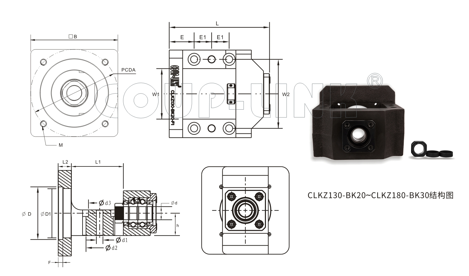 CLKZ 马达支撑座（铸铁）_联轴器种类-广州菱科自动化设备有限公司