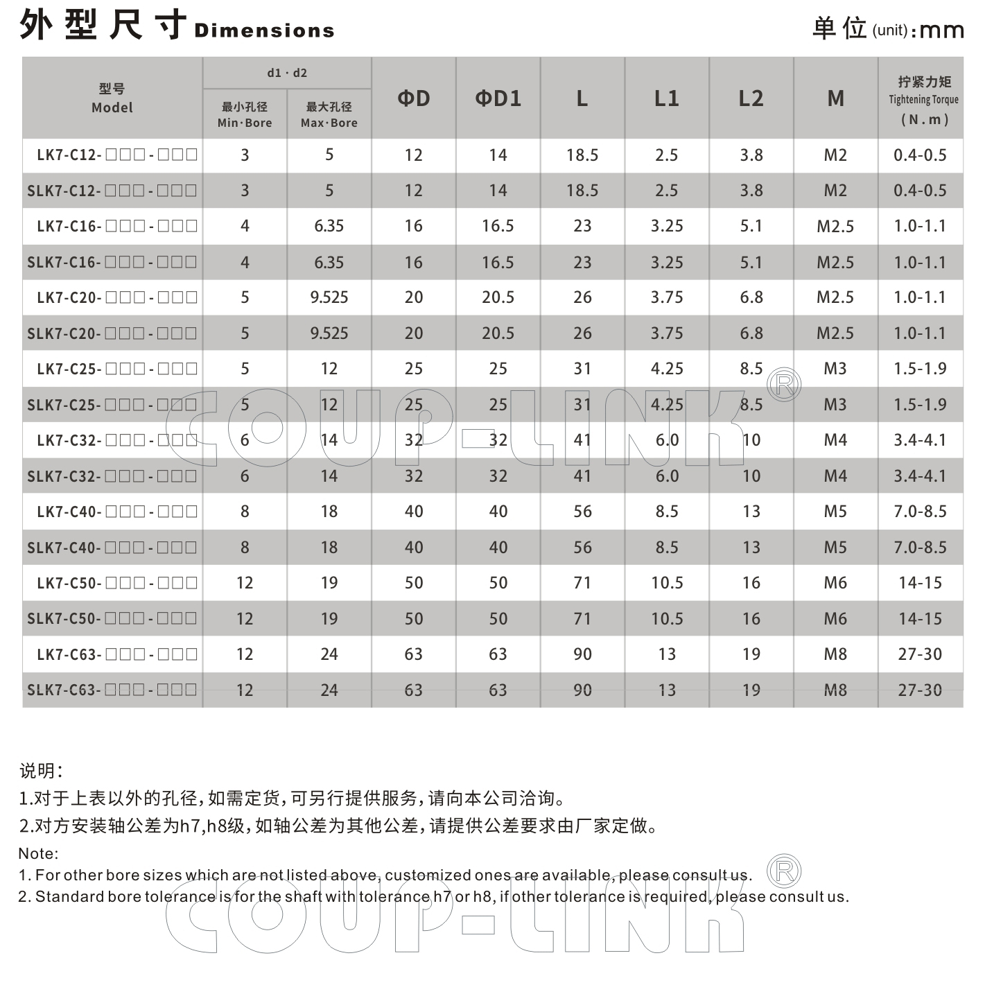 LK7系列 夹紧螺丝固定平行式_联轴器种类-广州菱科自动化设备有限公司