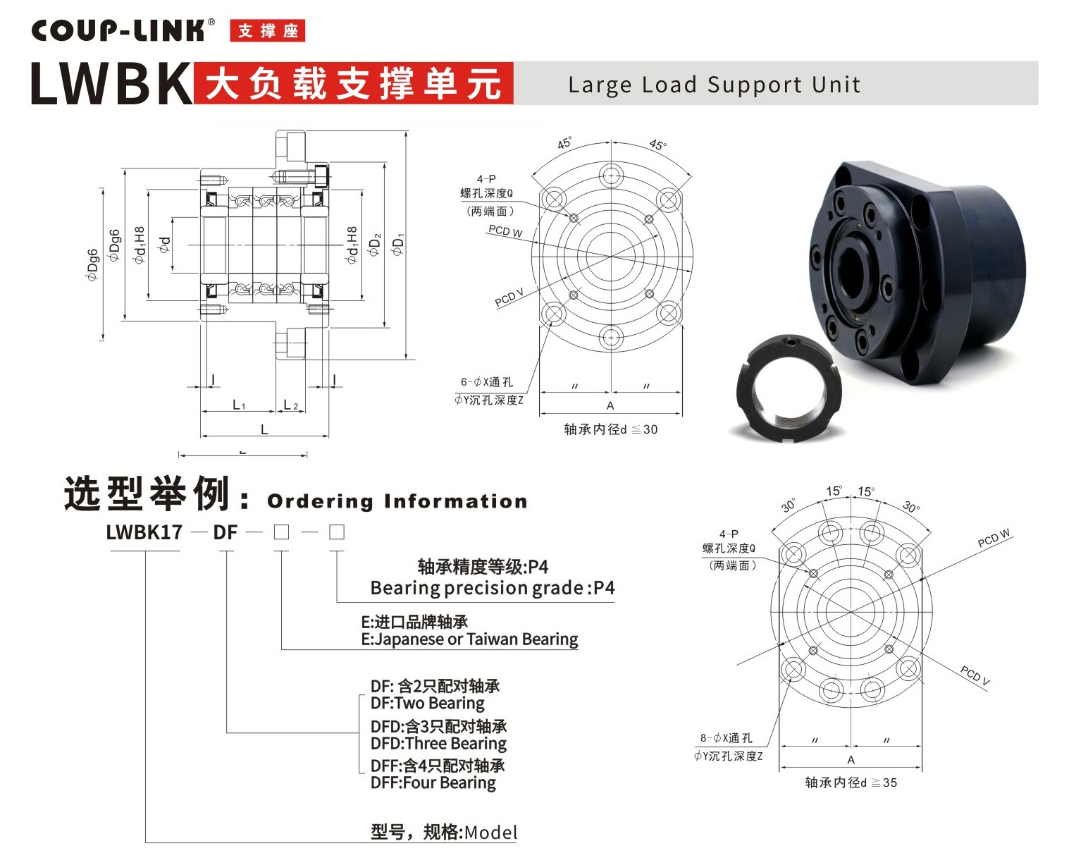 LWBK 大负载支撑单元_联轴器种类-广州普联智能装备有限公司