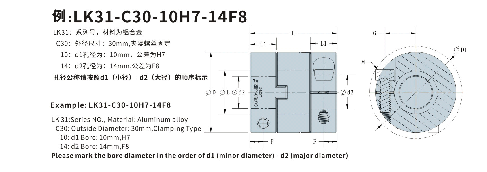 LK31 高扭矩十字滑块开云体育押注平台（夹紧螺丝固定式）_开云体育押注平台种类-kaiyun登录入口登录APP下载网址
