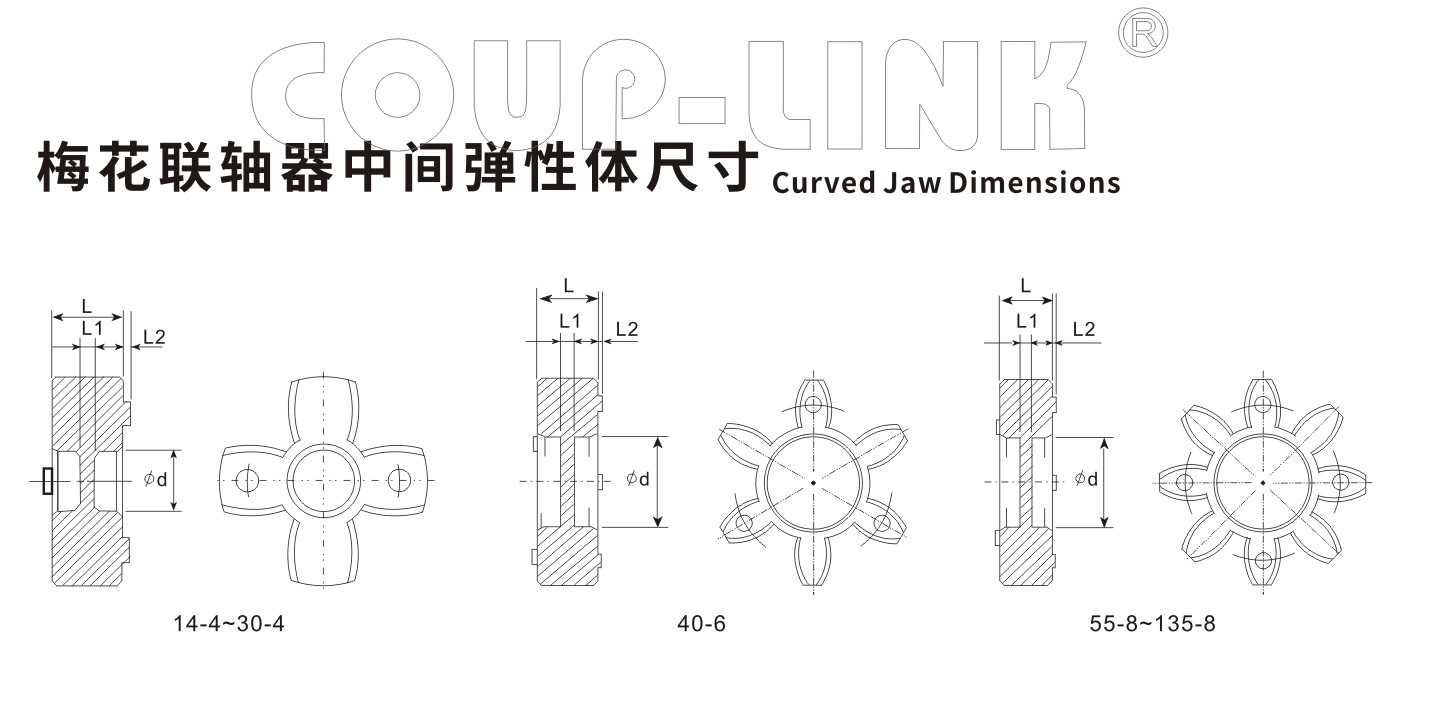 LK16系列 夹紧螺丝固定弄梅花联轴器_联轴器种类-广州菱科自动化设备有限公司